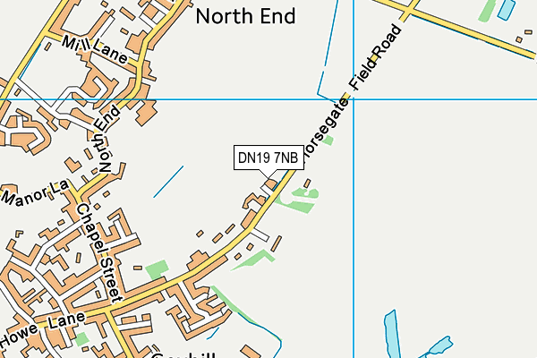 DN19 7NB map - OS VectorMap District (Ordnance Survey)