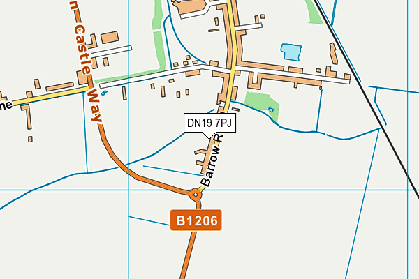 DN19 7PJ map - OS VectorMap District (Ordnance Survey)