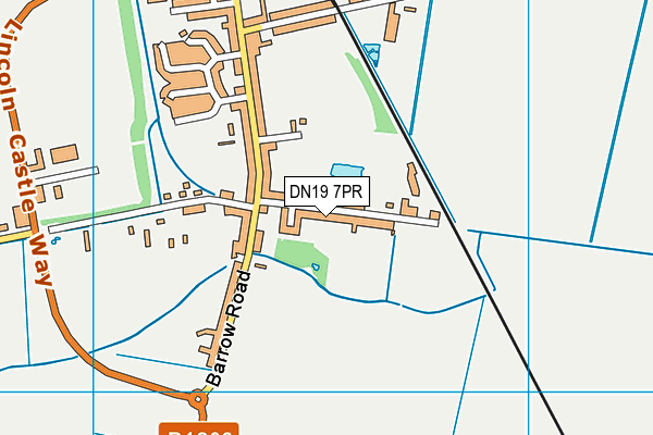 DN19 7PR map - OS VectorMap District (Ordnance Survey)