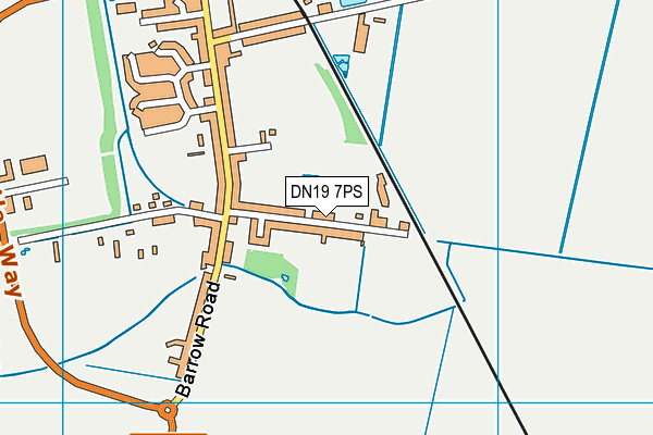 DN19 7PS map - OS VectorMap District (Ordnance Survey)