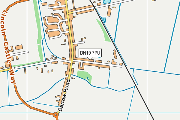 DN19 7PU map - OS VectorMap District (Ordnance Survey)