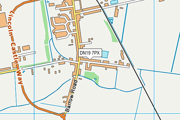 DN19 7PX map - OS VectorMap District (Ordnance Survey)