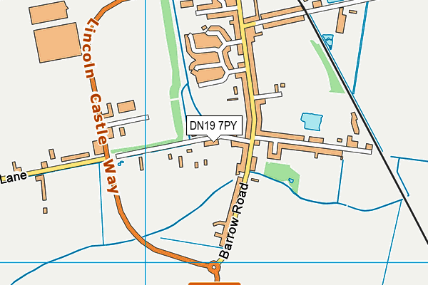 DN19 7PY map - OS VectorMap District (Ordnance Survey)