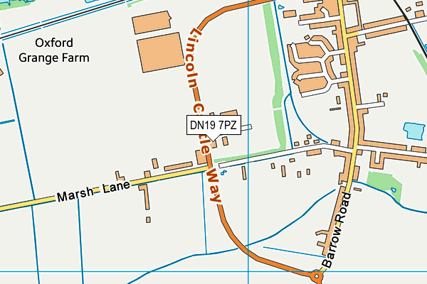 DN19 7PZ map - OS VectorMap District (Ordnance Survey)
