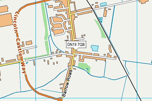 DN19 7QB map - OS VectorMap District (Ordnance Survey)