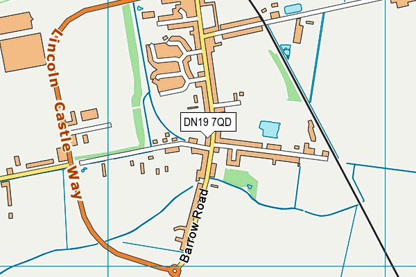 DN19 7QD map - OS VectorMap District (Ordnance Survey)