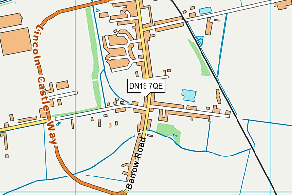 DN19 7QE map - OS VectorMap District (Ordnance Survey)