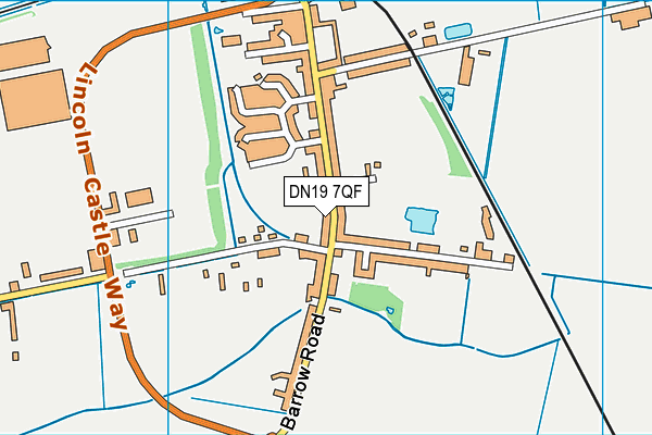DN19 7QF map - OS VectorMap District (Ordnance Survey)