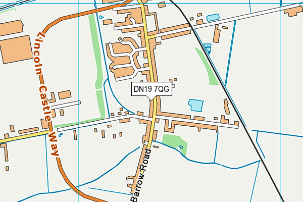 DN19 7QG map - OS VectorMap District (Ordnance Survey)