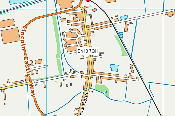 DN19 7QH map - OS VectorMap District (Ordnance Survey)
