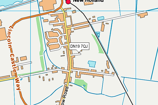 DN19 7QJ map - OS VectorMap District (Ordnance Survey)