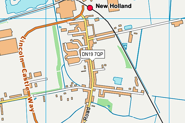 DN19 7QP map - OS VectorMap District (Ordnance Survey)