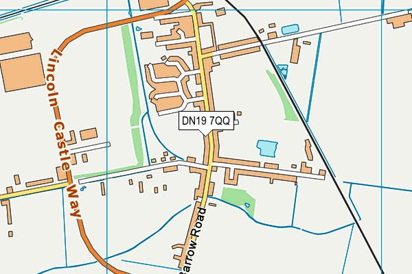 DN19 7QQ map - OS VectorMap District (Ordnance Survey)