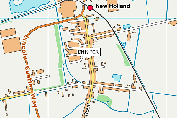 DN19 7QR map - OS VectorMap District (Ordnance Survey)
