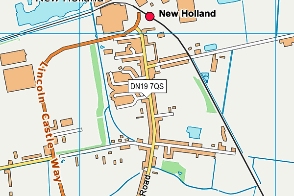 DN19 7QS map - OS VectorMap District (Ordnance Survey)