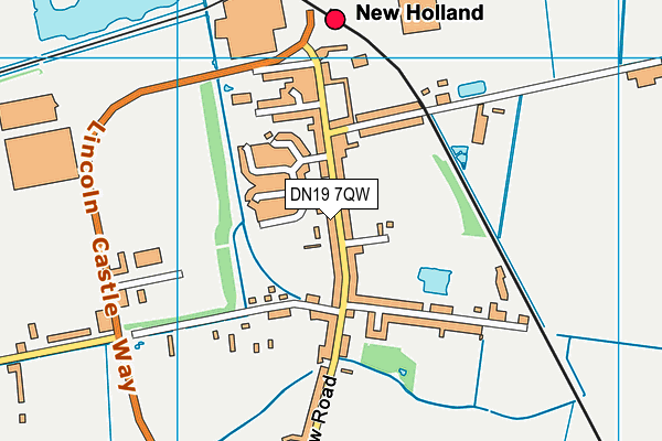 DN19 7QW map - OS VectorMap District (Ordnance Survey)