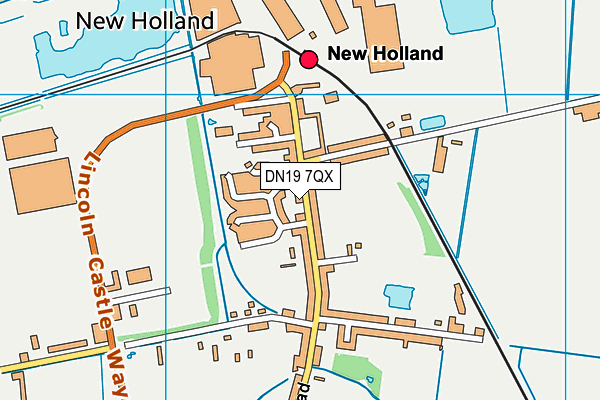 DN19 7QX map - OS VectorMap District (Ordnance Survey)