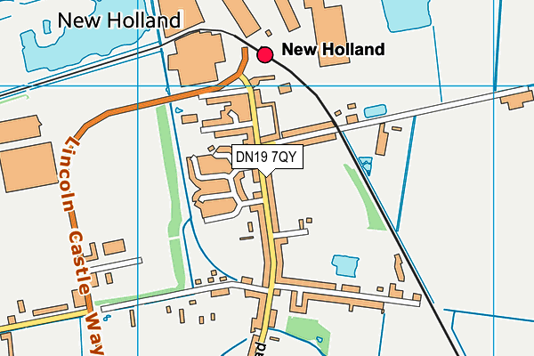 DN19 7QY map - OS VectorMap District (Ordnance Survey)
