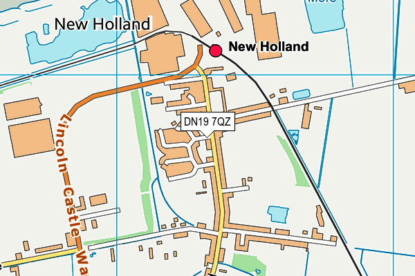 DN19 7QZ map - OS VectorMap District (Ordnance Survey)