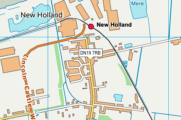 DN19 7RB map - OS VectorMap District (Ordnance Survey)