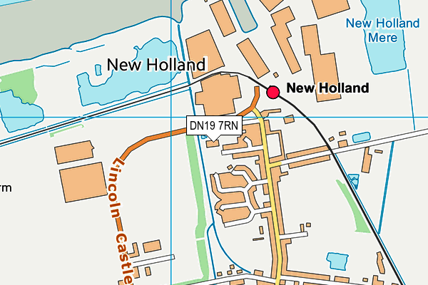 New Holland Primary School map (DN19 7RN) - OS VectorMap District (Ordnance Survey)