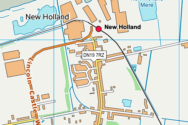 DN19 7RZ map - OS VectorMap District (Ordnance Survey)