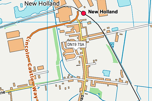 DN19 7SA map - OS VectorMap District (Ordnance Survey)