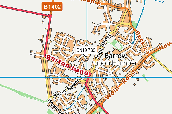 DN19 7SS map - OS VectorMap District (Ordnance Survey)