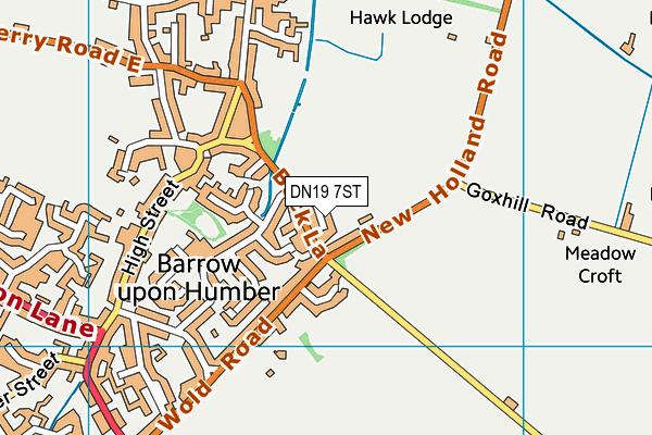DN19 7ST map - OS VectorMap District (Ordnance Survey)