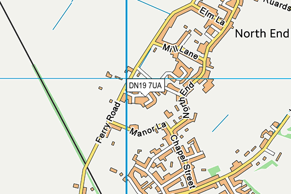 DN19 7UA map - OS VectorMap District (Ordnance Survey)