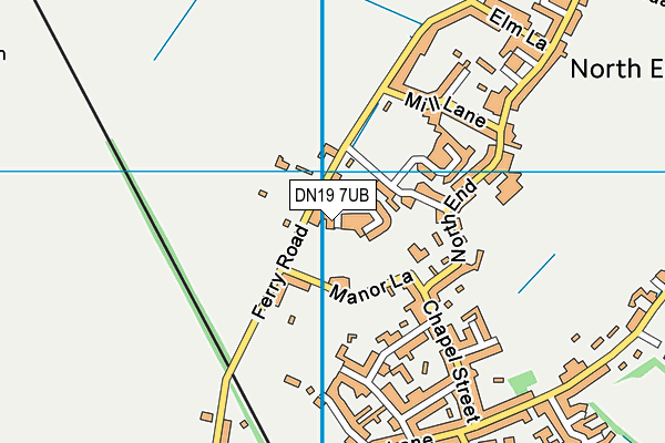 DN19 7UB map - OS VectorMap District (Ordnance Survey)