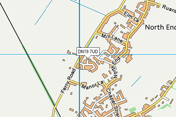 DN19 7UD map - OS VectorMap District (Ordnance Survey)