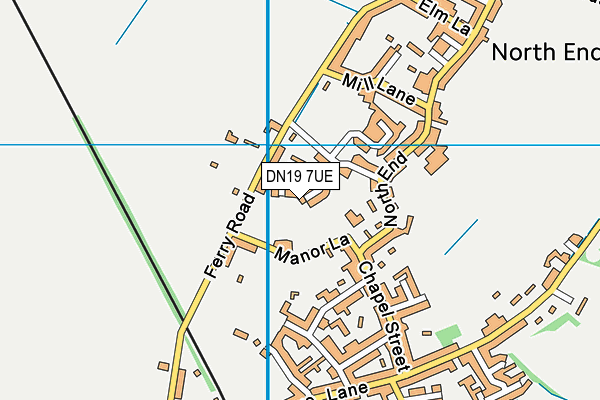 DN19 7UE map - OS VectorMap District (Ordnance Survey)