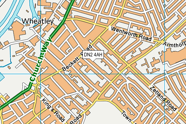 DN2 4AH map - OS VectorMap District (Ordnance Survey)