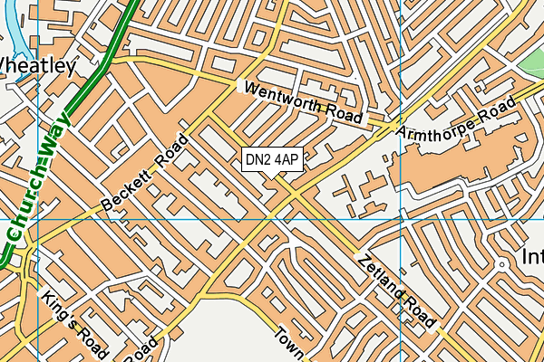 DN2 4AP map - OS VectorMap District (Ordnance Survey)