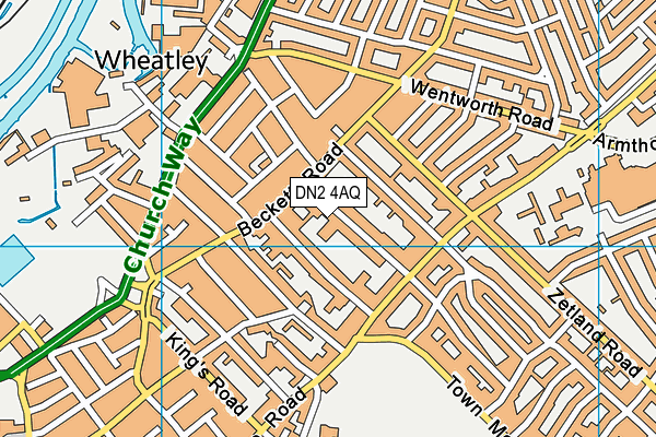 DN2 4AQ map - OS VectorMap District (Ordnance Survey)