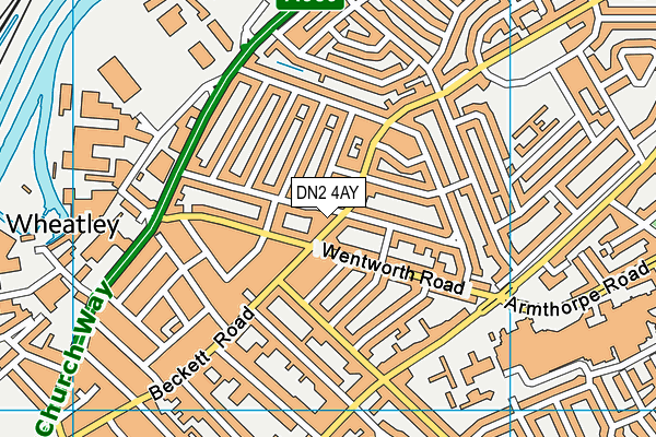 DN2 4AY map - OS VectorMap District (Ordnance Survey)