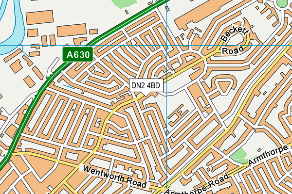 DN2 4BD map - OS VectorMap District (Ordnance Survey)