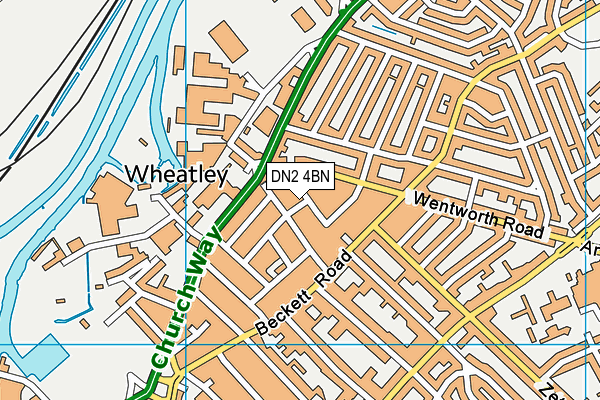 DN2 4BN map - OS VectorMap District (Ordnance Survey)
