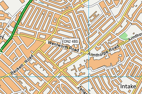 DN2 4BS map - OS VectorMap District (Ordnance Survey)