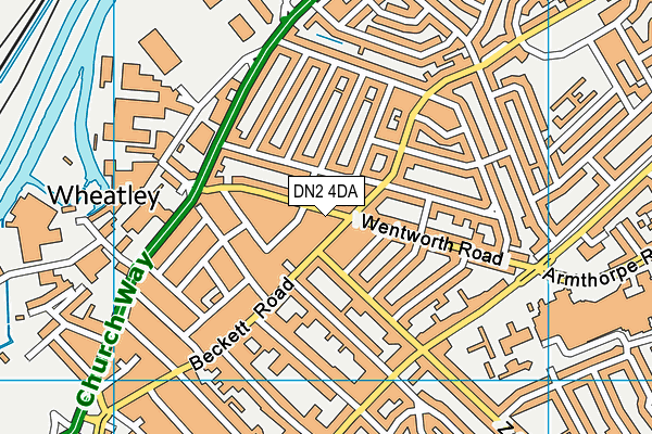 DN2 4DA map - OS VectorMap District (Ordnance Survey)