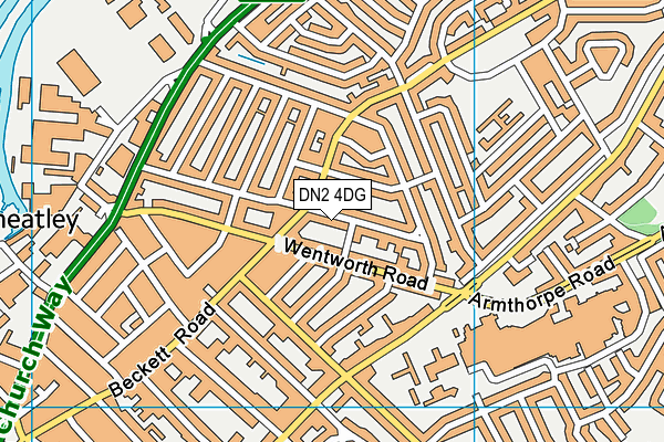 DN2 4DG map - OS VectorMap District (Ordnance Survey)