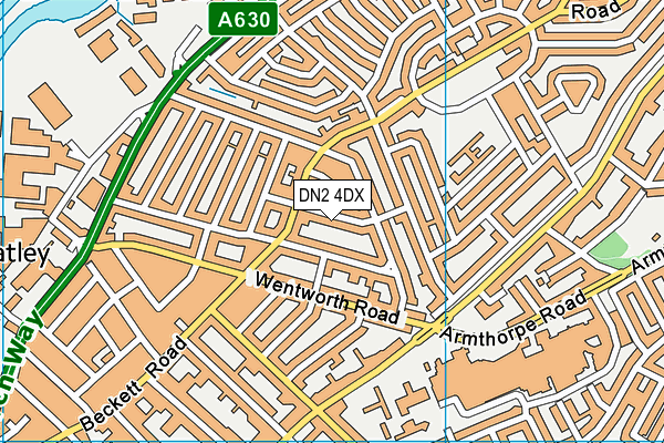 DN2 4DX map - OS VectorMap District (Ordnance Survey)