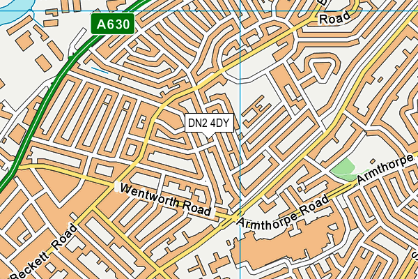 DN2 4DY map - OS VectorMap District (Ordnance Survey)