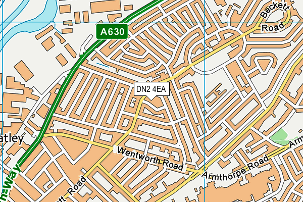 DN2 4EA map - OS VectorMap District (Ordnance Survey)