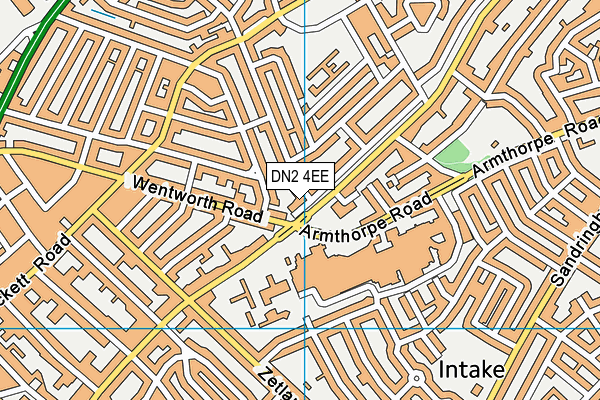 DN2 4EE map - OS VectorMap District (Ordnance Survey)