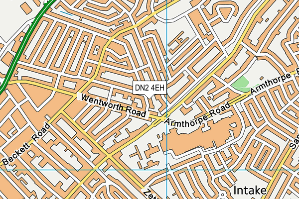 DN2 4EH map - OS VectorMap District (Ordnance Survey)