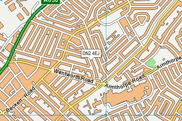 DN2 4EJ map - OS VectorMap District (Ordnance Survey)