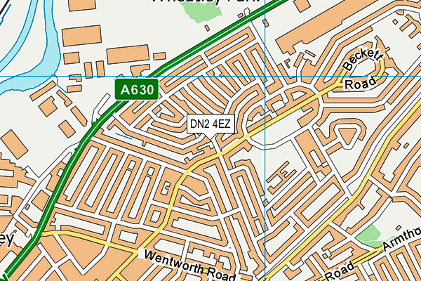 DN2 4EZ map - OS VectorMap District (Ordnance Survey)