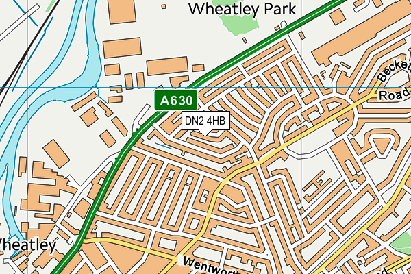 DN2 4HB map - OS VectorMap District (Ordnance Survey)